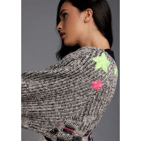 NWT Anthropologie Pilcro Checkerboard Cropped Cardigan Sweater - Picture 3 of 8